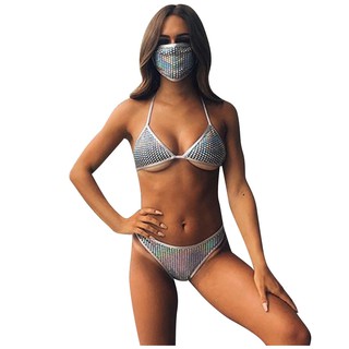 Bikini Nâng Ngực Đính Kim Sa Lấp Lánh