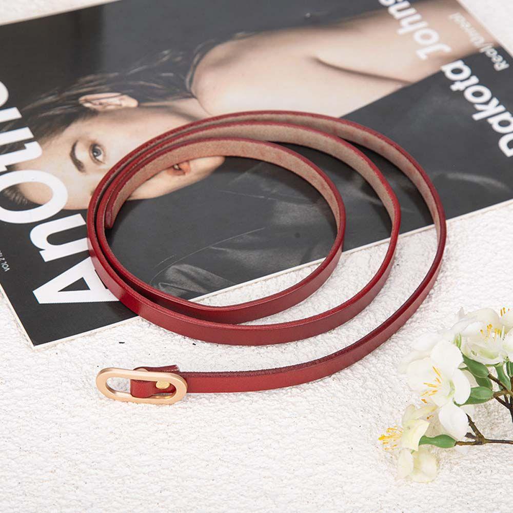 IVORY Thắt Lưng Mỏng Khóa Vuông Không Xốp Thời Trang Cho Nữ