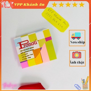 Giấy nhắn, giấy nhớ, giấy ghi chú 5 màu pronoti(100 tờ/tập)