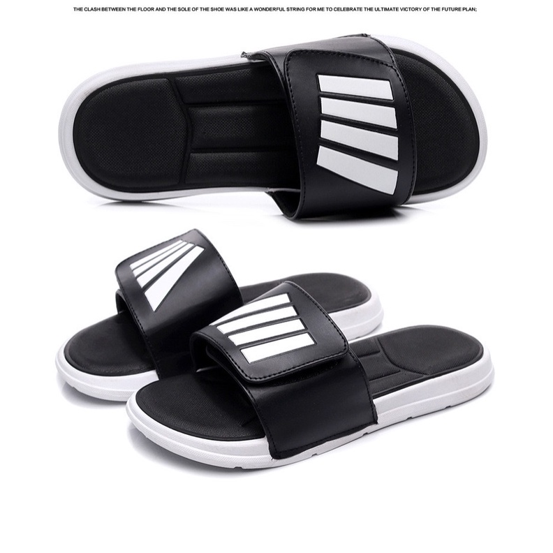 Dép quai dán nữ nam Unisex MemoAdss 4 vạch