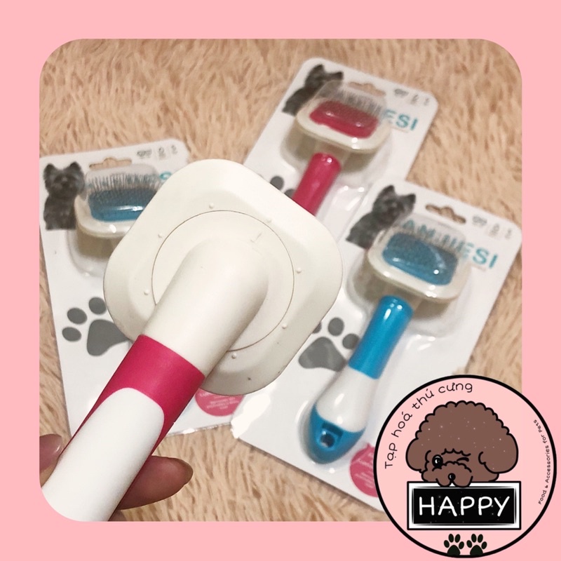 Lược kim chải lông đầu xoay 360 độ cao cấp Anjiesi cho thú cưng / Lược đánh tơi bong lông cho chó mèo [Ảnh thật][Có sẵn]