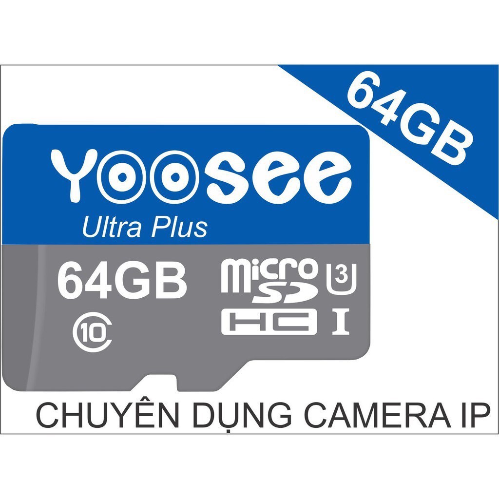 Thẻ nhớ YOOSEE 64GB U3 Class 10 chuyên dụng cho camera wifi và điện thoại