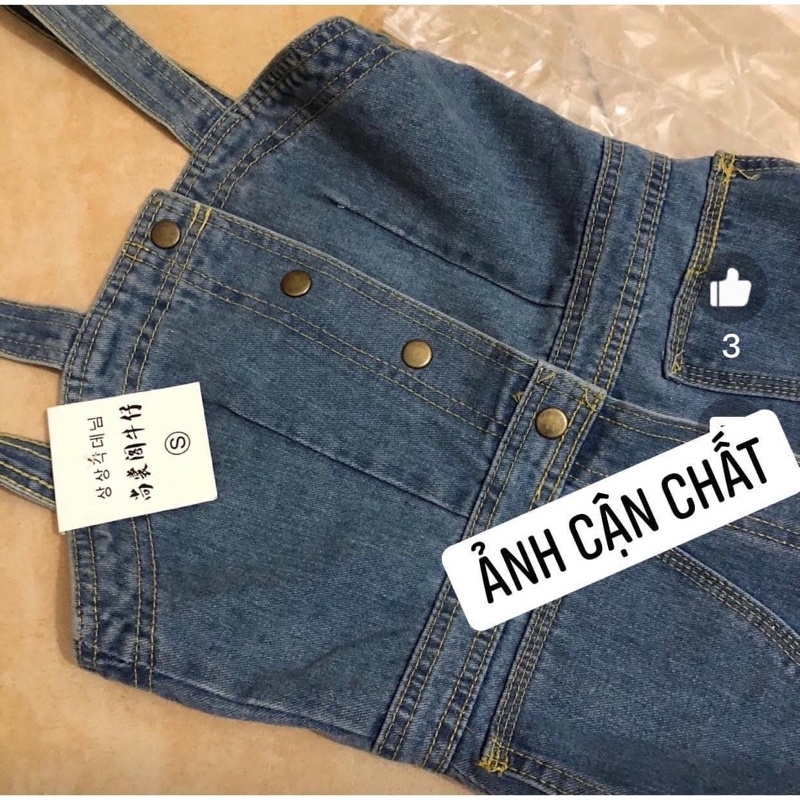 Váy Yếm Jeans Cúc Bấm Hàng Quảng Châu Rẻ Đẹp
