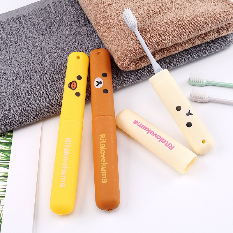 Hộp đựng bàn chải đánh răng du lịch hình Gấu - Gấu Xám