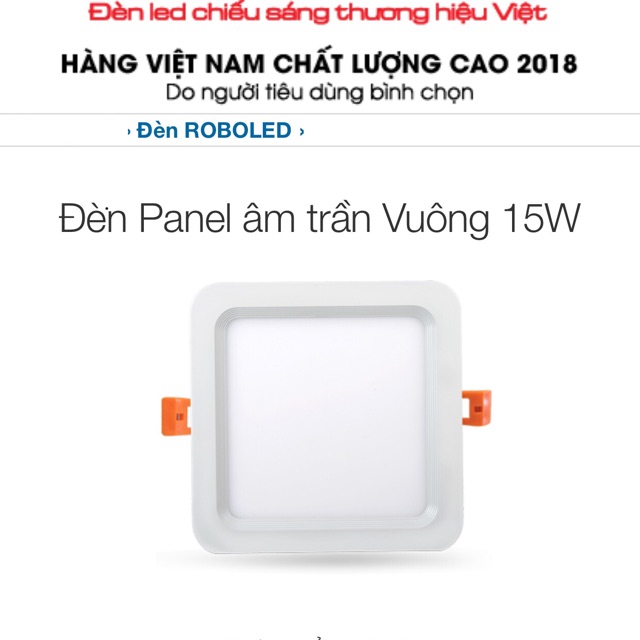 Đèn âm trần vuông 9W Roboled-Vinaled 9W PL-S09(ánh sáng Trắng, vàng, trắng ấm)