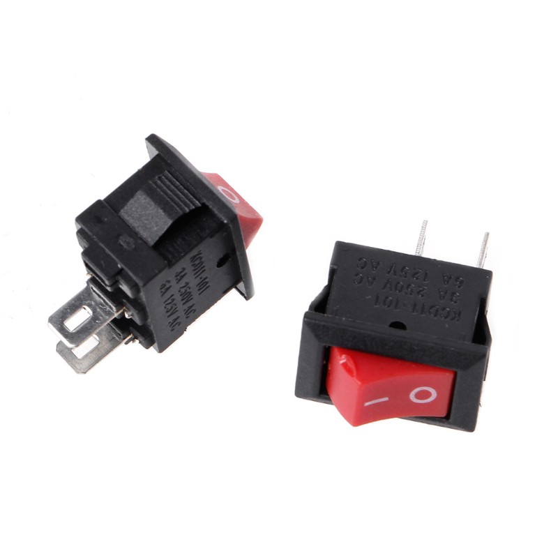 10 Công tắc bật tắt 2 pin 10x15mm Spst On / Off 3a Ac 250v