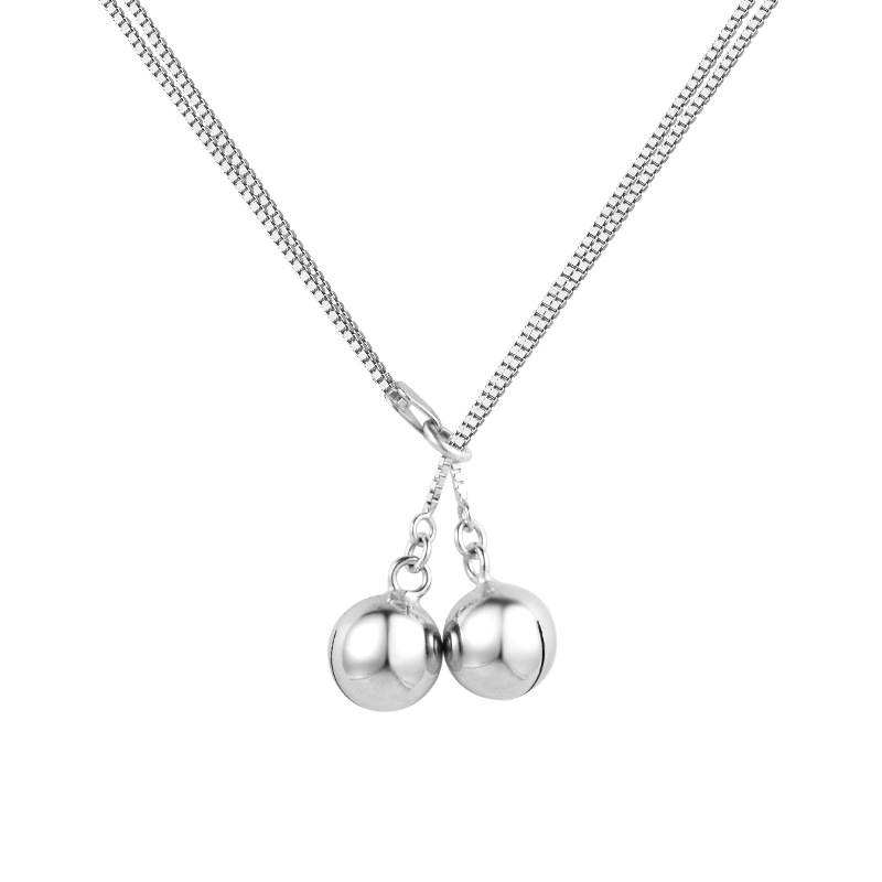 Dây chuyền mặt hình hai quả chuông phong cách thời trang hàn quốc