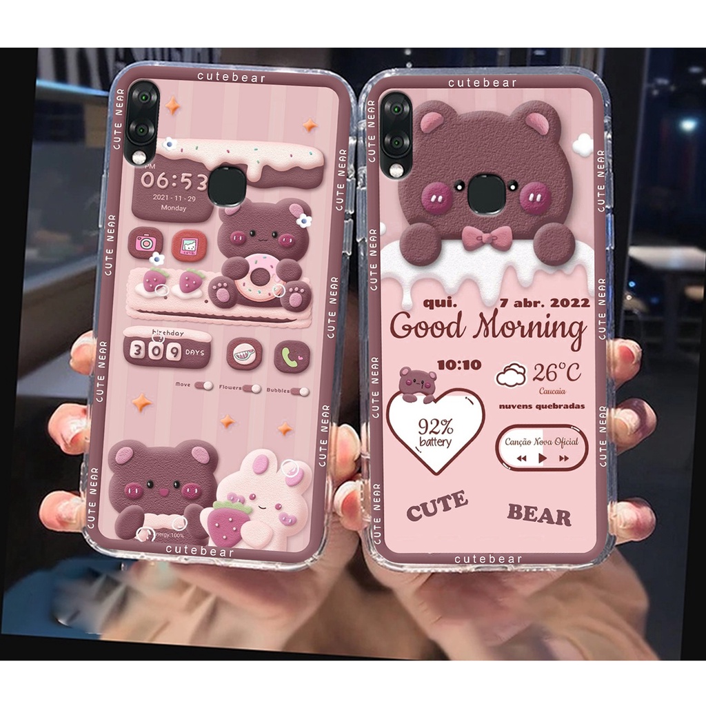 Ốp lưng Vsmart JOY 1 PLUS in hình Gấu Hồng, Gấu Be@r, Gấu Nâu , CỰC CHẤT