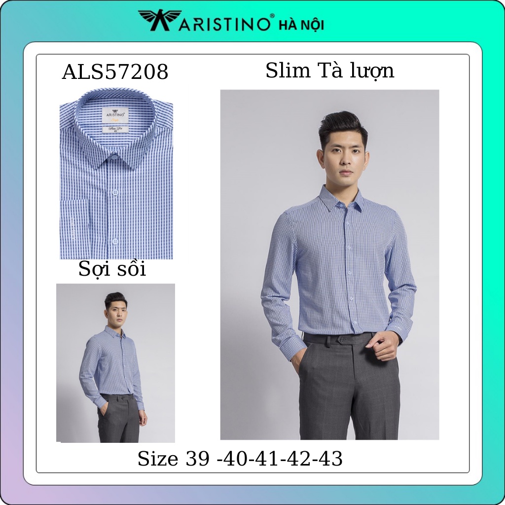 Áo sơ mi nam dài tay ARISTINO sang trọng lịch lãm sợi sồi from ôm ALS57208