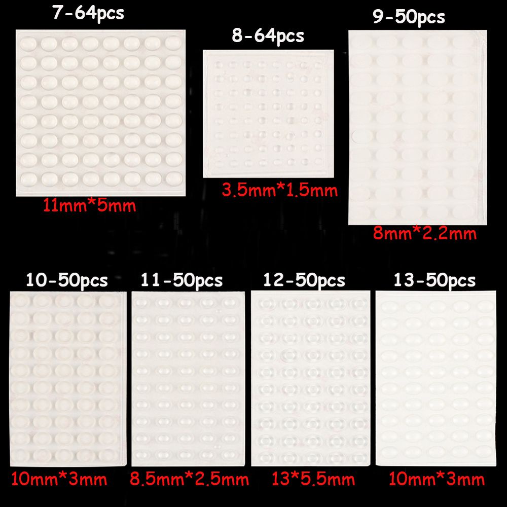 Set 50/64/100 miếng đệm cao su silicon trong suốt chống va chạm chống trượt cho đồ nội thất