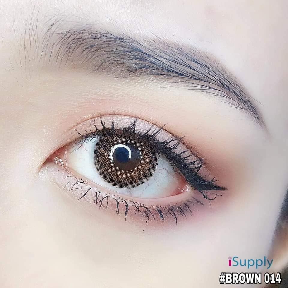 [HÀNG CHÍNH HÃNG] Áp tròng/ Lens màu nâu 3 tháng_ ADRIA  Brown 014 3 Months