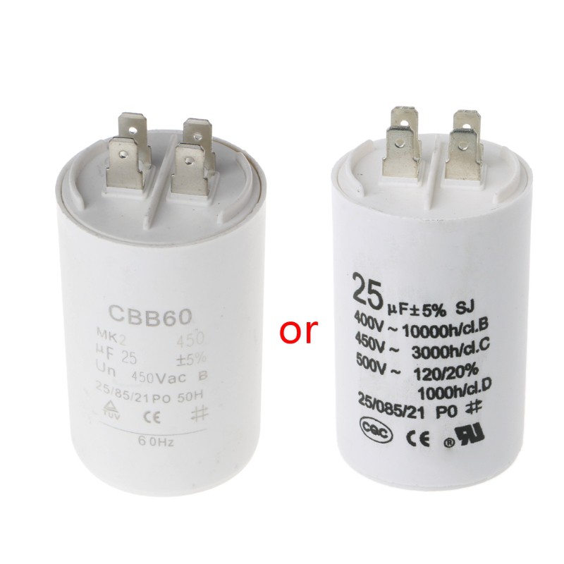 Tụ điện khởi động động cơ điều hòa CBB60 AC450V 25UF 50/60Hz