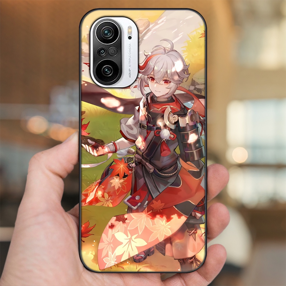 Ốp lưng Xiaomi K40 viền đen in hình Kazuha Genshin Impact