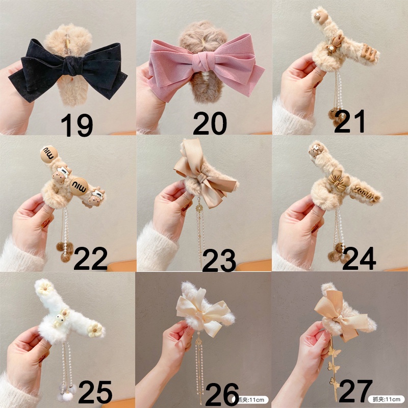 Kẹp Tóc Nơ Tua Rua Dễ Thương Phong Cách Hàn Quốc Cho Nữ