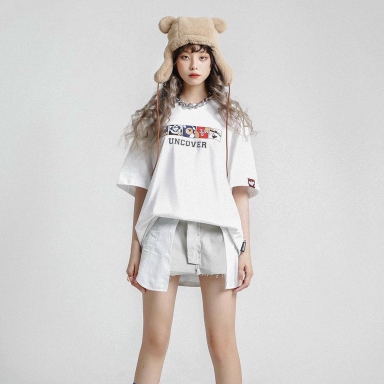 Áo Thun Tay Lỡ From Rộng Uncover Sporty Sici Full Tag Chính Hãng Màu Đen, Trắng, Xanh Nam Nữ 𝙎𝙖𝙩𝙤 𝙎𝙝𝙤𝙥 𝙐𝙣𝙞𝙨𝙚𝙭