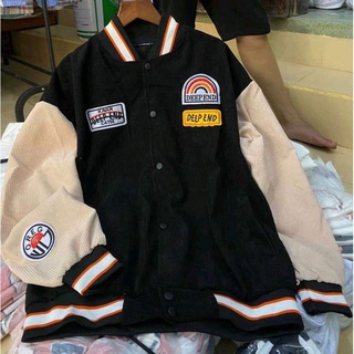 Áo khoác nỉ bomber nam nữ from rộng unisex nỉ bông K48