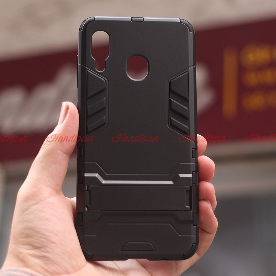 Ốp Lưng Cho Samsung Galaxy A30 IRON - MAN Nhựa PC Cứng Viền Dẻo Chống Sốc