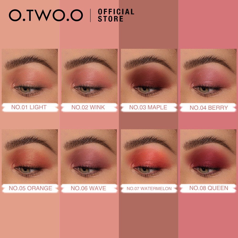 O.TWO.O lipstick, eye shadow and blusher 3-in-1 pan Monochrome rouge cream naturally enhances the complexion and lasting waterproof, easy to color lipstick, eye shadow and blush pan