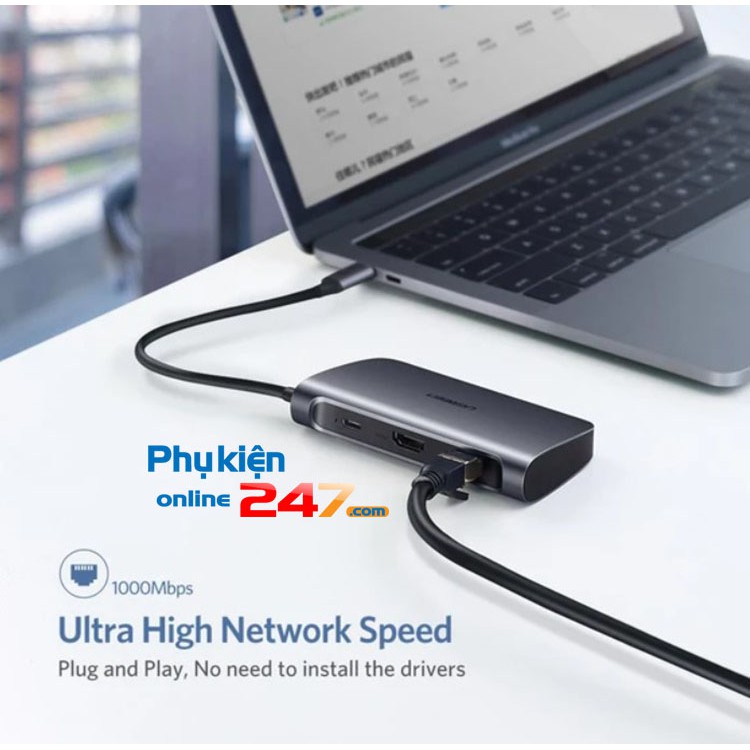 Hub chuyển đổi đa năng USB-C 6 trong 1