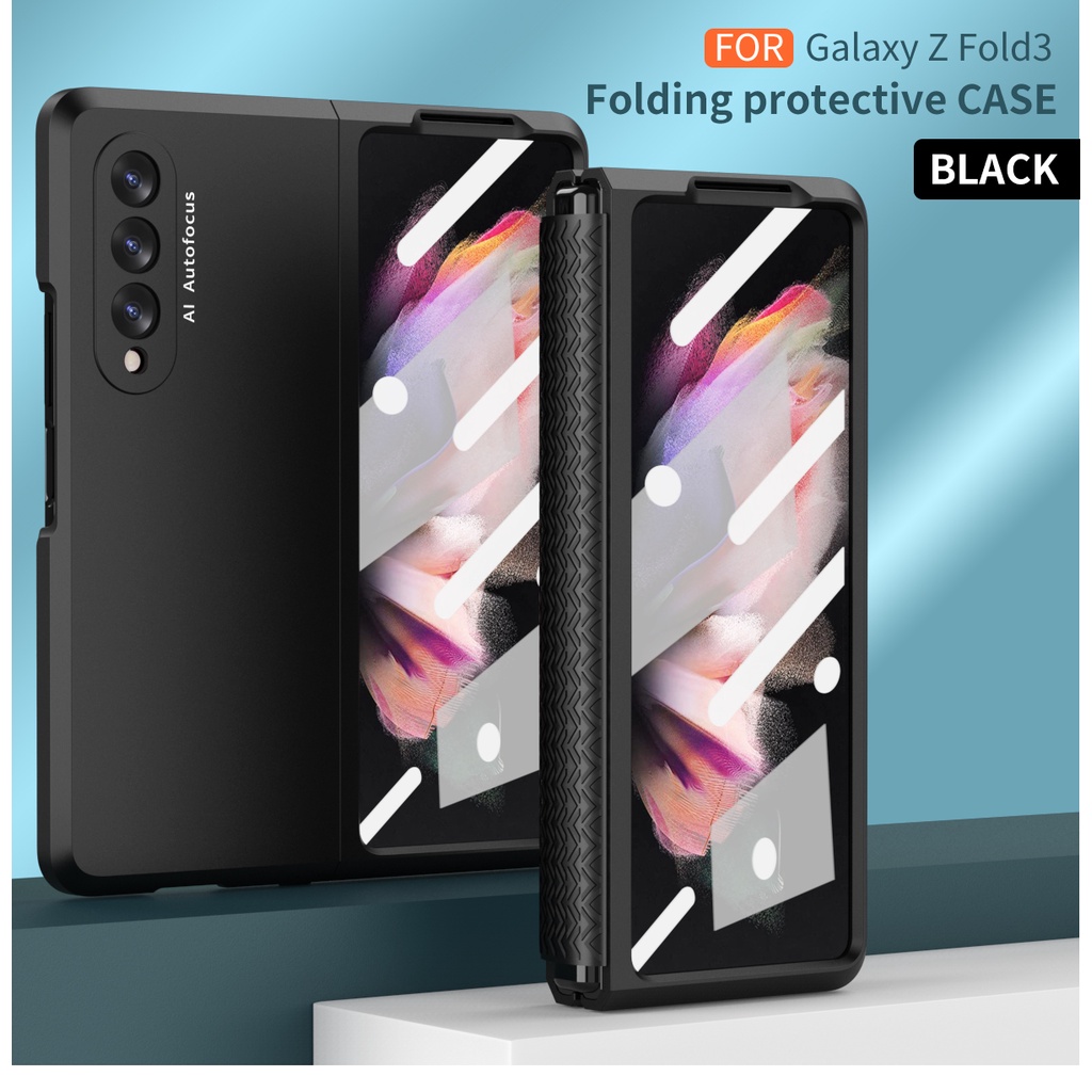 Ốp Điện Thoại TPU Có Miếng Dán Bảo Vệ Mặt Trước Cho Samsung Galaxy Z Fold 3 3 5G