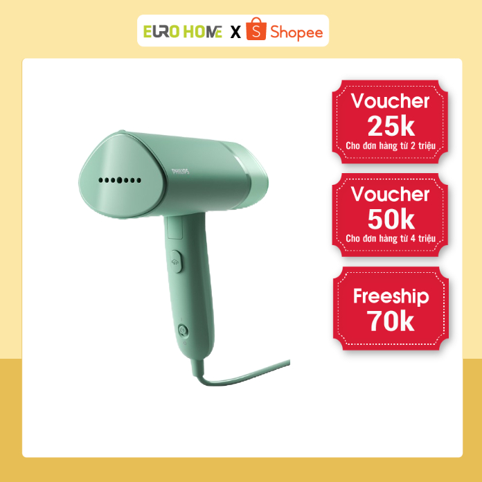 Bàn là hơi nước cầm tay du lịch Philips STH3010/70 công suất 1000W, bảo hành 2 năm chính hãng