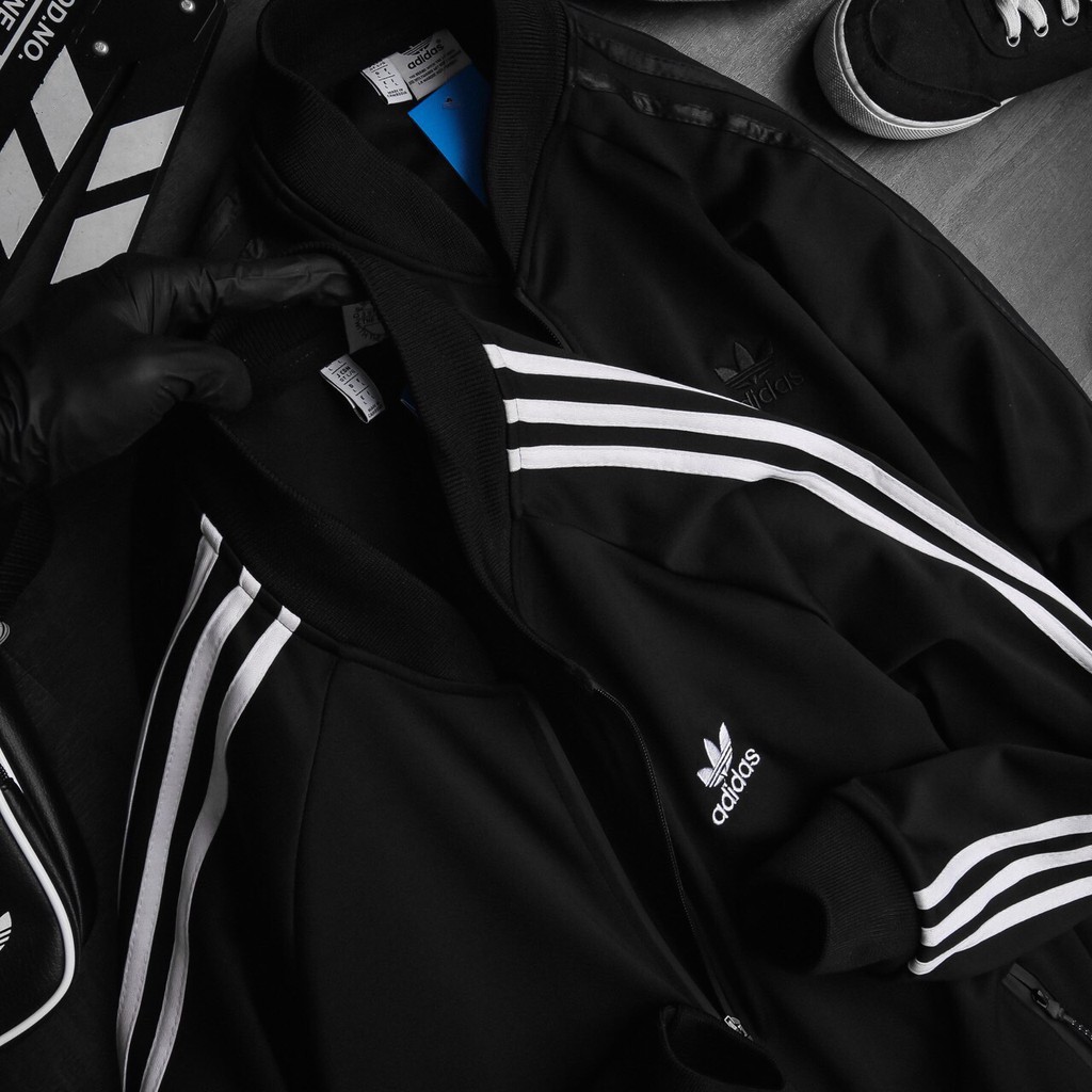 áo khoác thun da cá 3 sọc | BigBuy360 - bigbuy360.vn