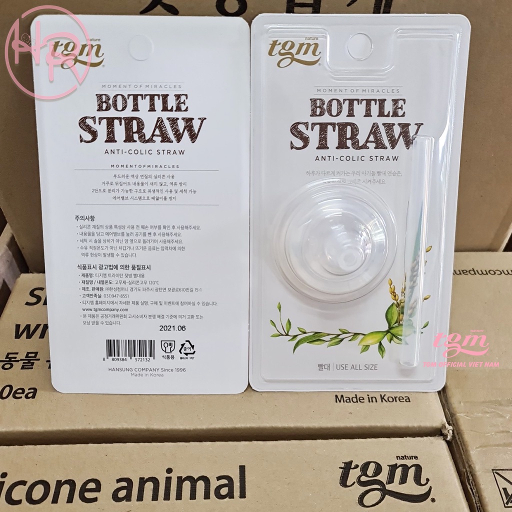 Set ống hút thay thế Bình uống nước TGM Nature Hàn Quốc