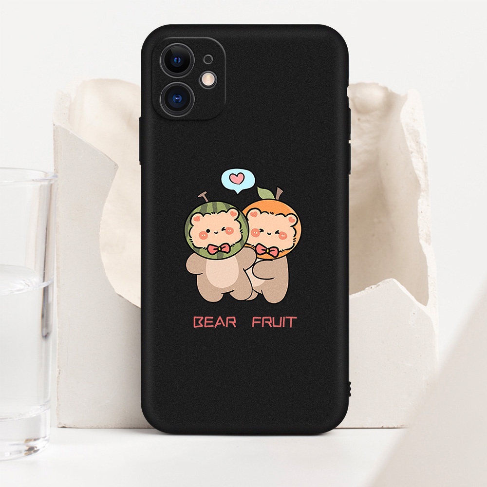 Ốp điện thoại TPU nhám chống rơi hình gấu Xiaomi Pocophone F1 11T Pro Note 10 Mi 11 Lite Max 3 Redmi 9C 9 8 10 Lite Pro