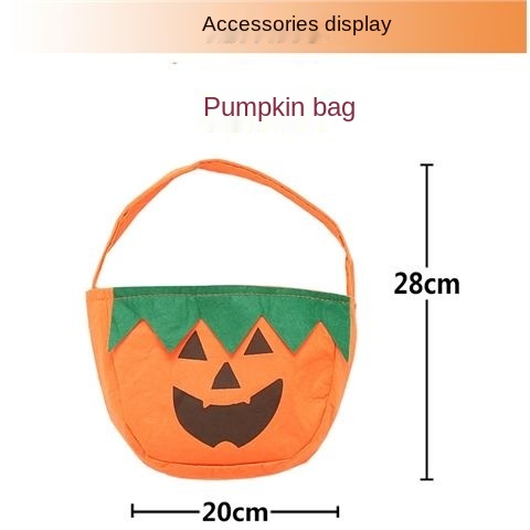 Bộ đồ hóa trang Halloween bí ngô kèm túi đựng cho bé