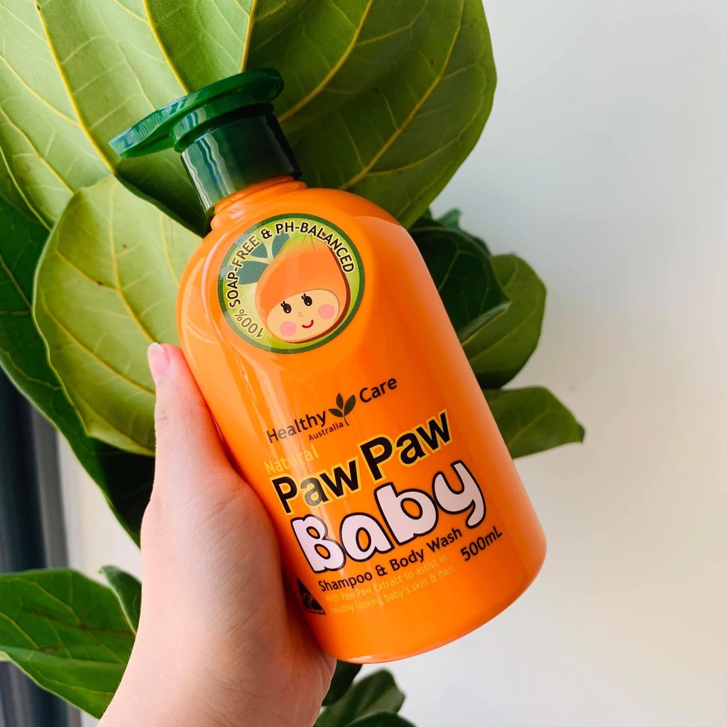 Sữa Tắm Gội Đu Đủ Paw Paw Baby Healthy Care Úc 500ML - Sữa Tắm Gội Organic Úc