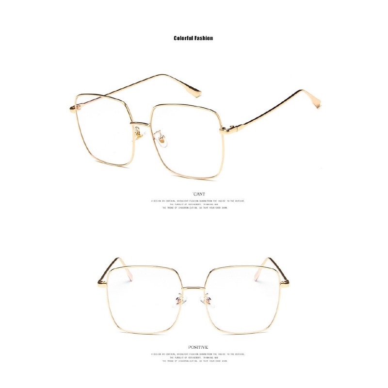 Kính Gọng Kim Loại To Bản Phong Cách Ulzzang Hàn Quốc Thời Trang