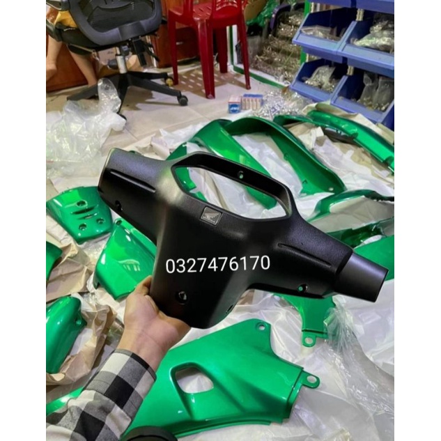 Bộ nhựa dàn áo xe WAVE thái 2004 màu xanh lá zin honda