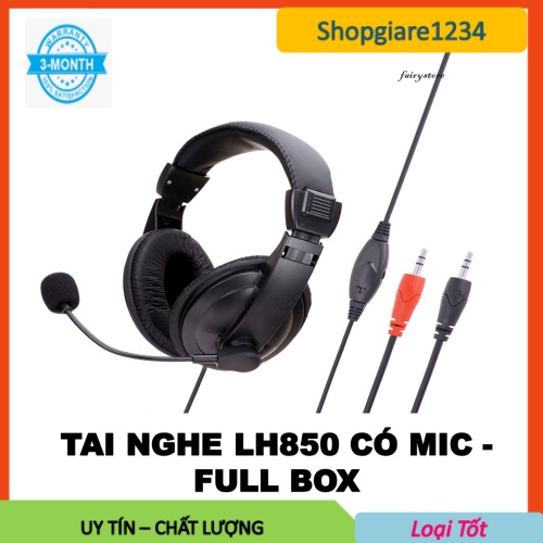Tai nghe chụp tai LH-850- Jack 3.5mm Chống Ồn, Có Micro Tiện Dụng
