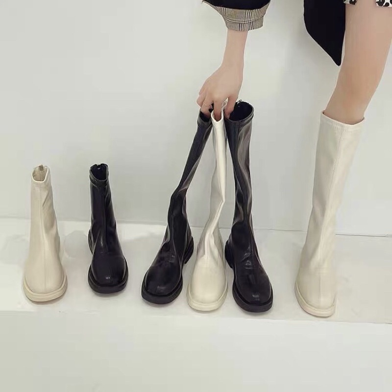 Boots nữ cổ ngắn và cổ cao dưới đầu gối da mềm ôm chân