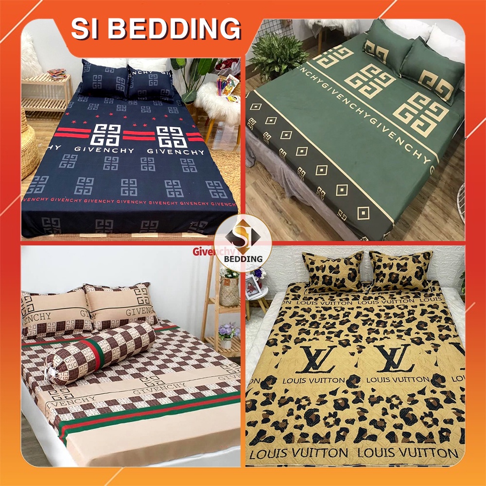 Bộ ga gối 1m2 - 1m4 ga trải giường + 2 vỏ gối nằm, drap giường cotton poly Si Bedding