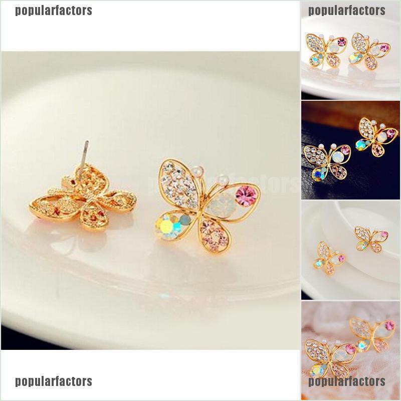 Khuyên Tai Hình Bướm Đính Đá Thời Trang