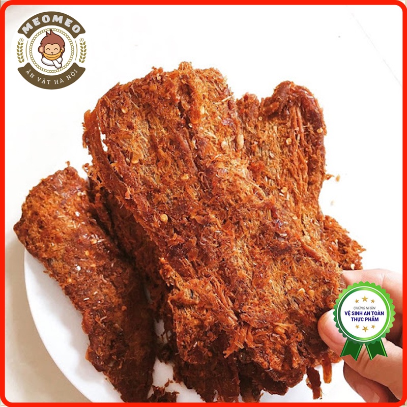 Khô bò miếng, thịt bò khô 300g loại ngon, bò khô miếng chuẩn vị MEOMEO đồ ăn vặt Hà Nội, tốt cho sức khỏe, ít béo | BigBuy360 - bigbuy360.vn