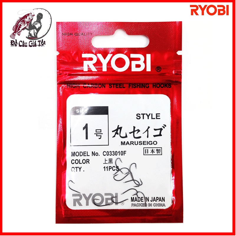Lưỡi Câu Cá Ryobi, Lưỡi Câu Nhật Bản, Lưỡi Câu Đơn Chất Lượng