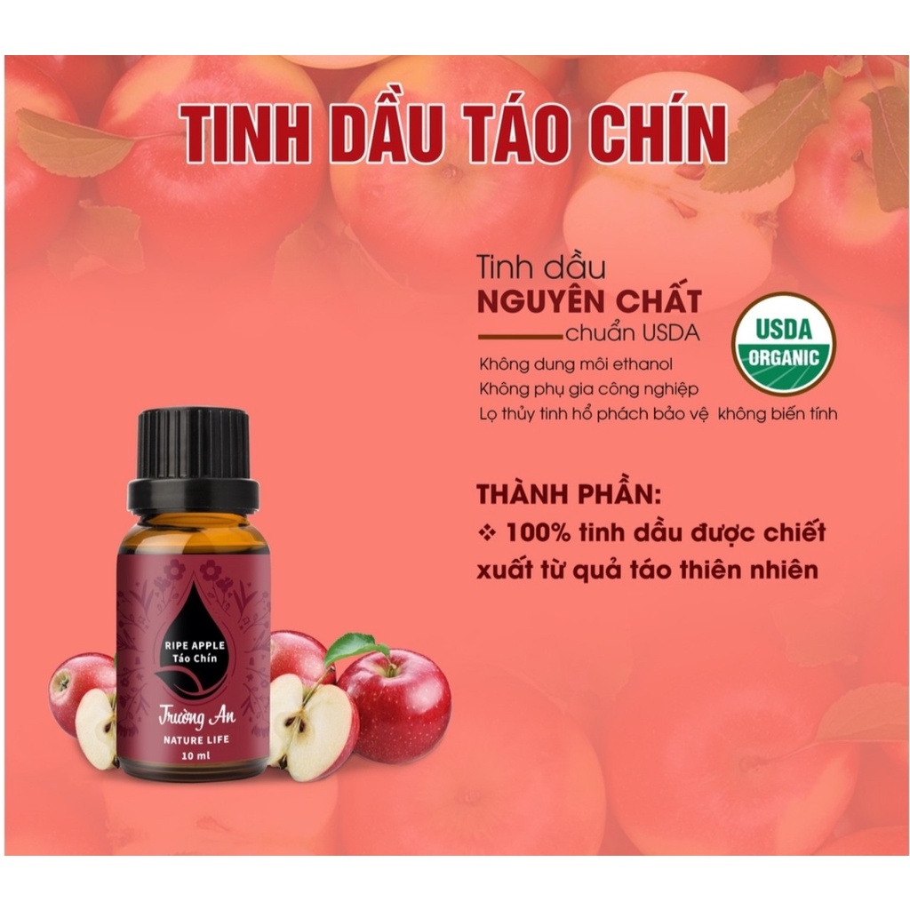 Tinh dầu Táo Chín Ripe Apple Nature Life, xuất xứ từ thiên nhiên, có kiểm định