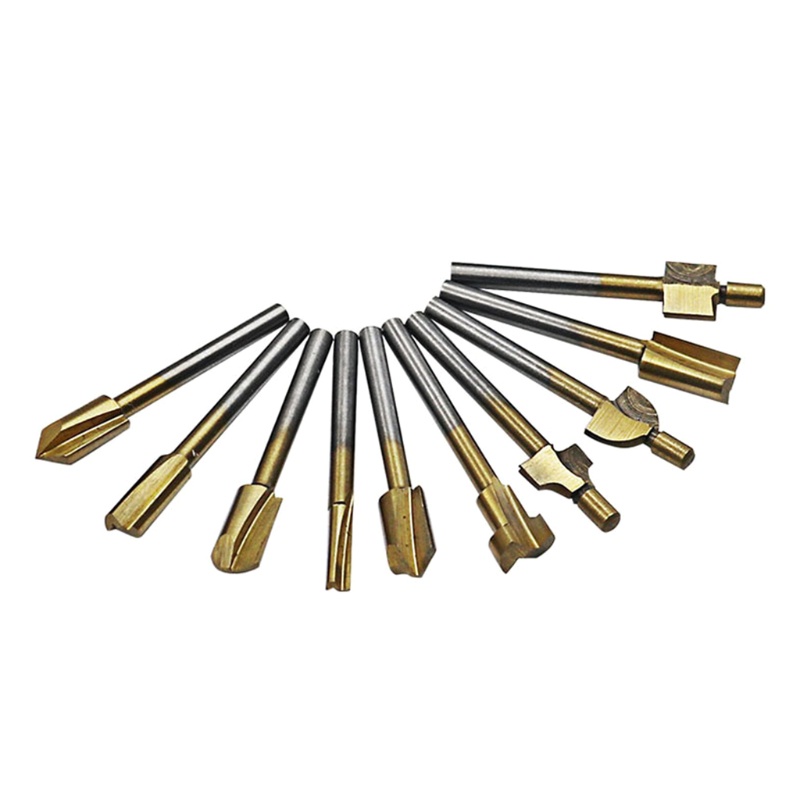 Bộ Mũi Mài Gỗ Tốc Độ Cao Bằng Thép Titan Cao Cấp