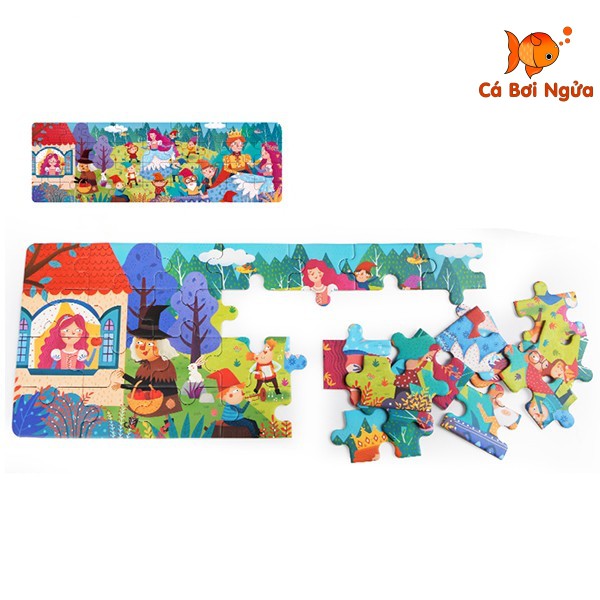 ĐỒ CHƠI XẾP HÌNH, BỘ XẾP HÌNH TRUYỆN CỔ TÍCH 36 MIẾNG GHÉP CỦA MIDEER FAIRY TALE PUZZLE