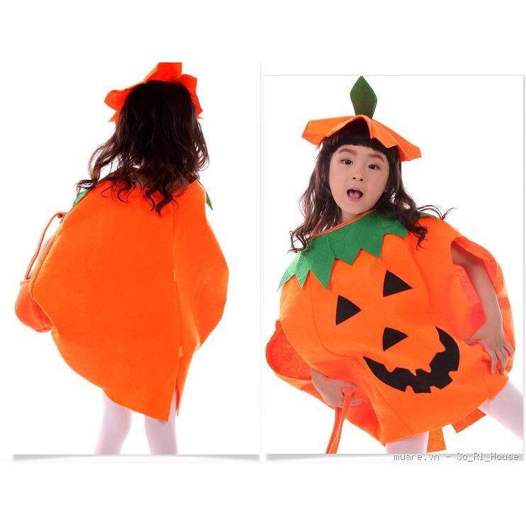 THANH LÝ NGHỈ BÁN - Đồ hóa trang Áo quả bí ngô cho bé - hóa trang váy Halloween