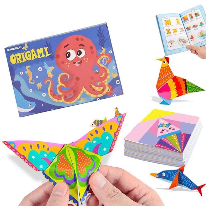 ORIGAMI 3D - TRÒ CHƠI GẤP GIẤY NHIỀU MÀU SẮC CHO BÉ