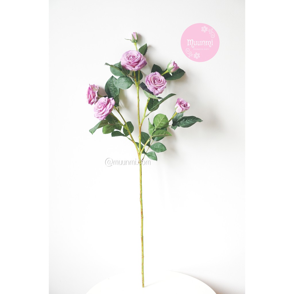 Hoa lụa Muunmi 🌸  | Hoa Hồng Tím đẹp nhẹ nhàng thanh nhã vô cùng