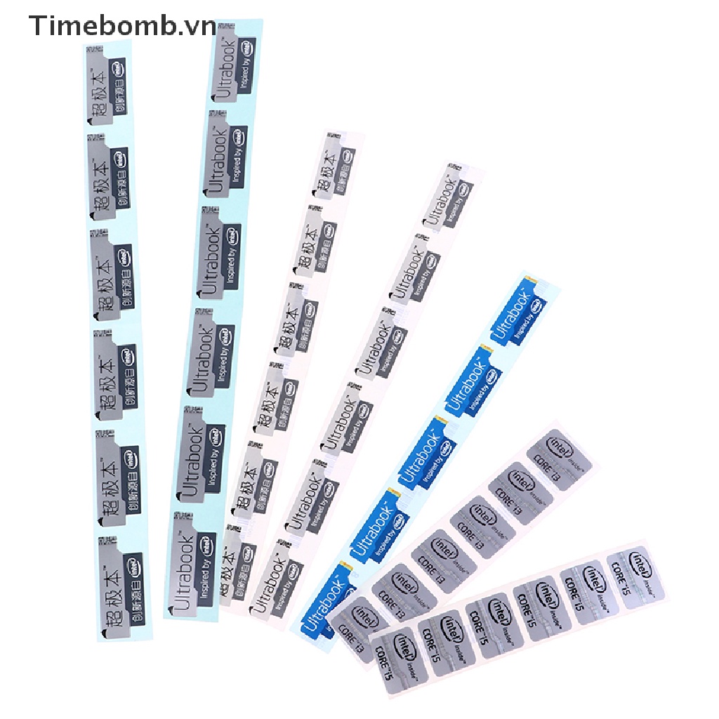 Bộ 5 Sticker Logo Dán Laptop Intel Core I3 I5