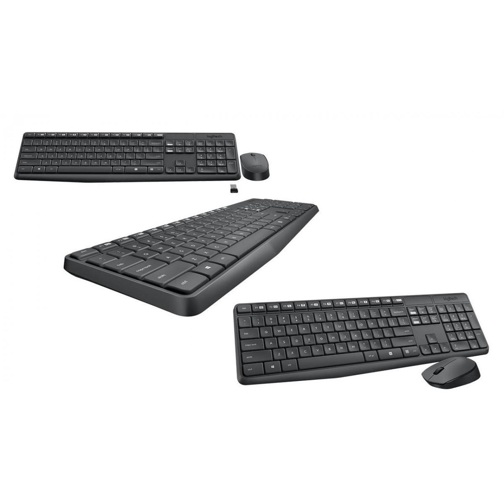 Bộ bàn phím và chuột không dây Logitech MK235 - Hàng Chính Hãng