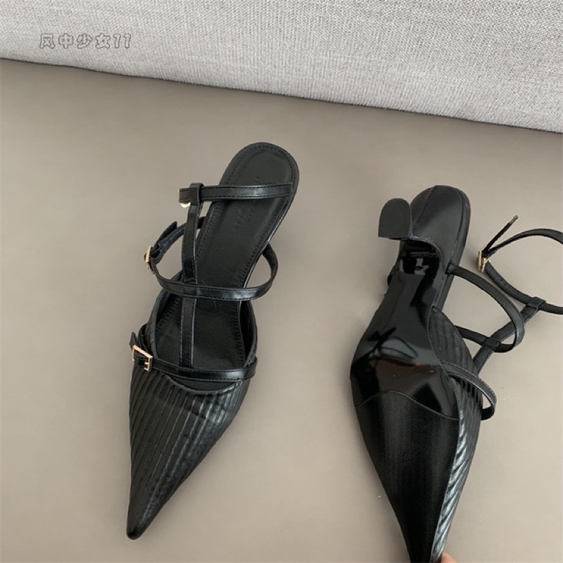 Giày mũi nhọn gót 3phan QC loại 1