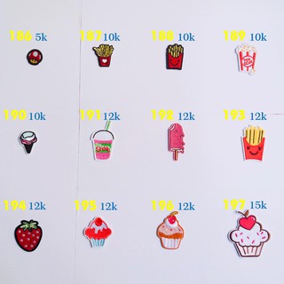 Sticker vải - patch ủi đồ ăn cute