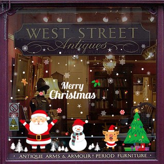 Decal dán tường , dán kính ông già Noel 01