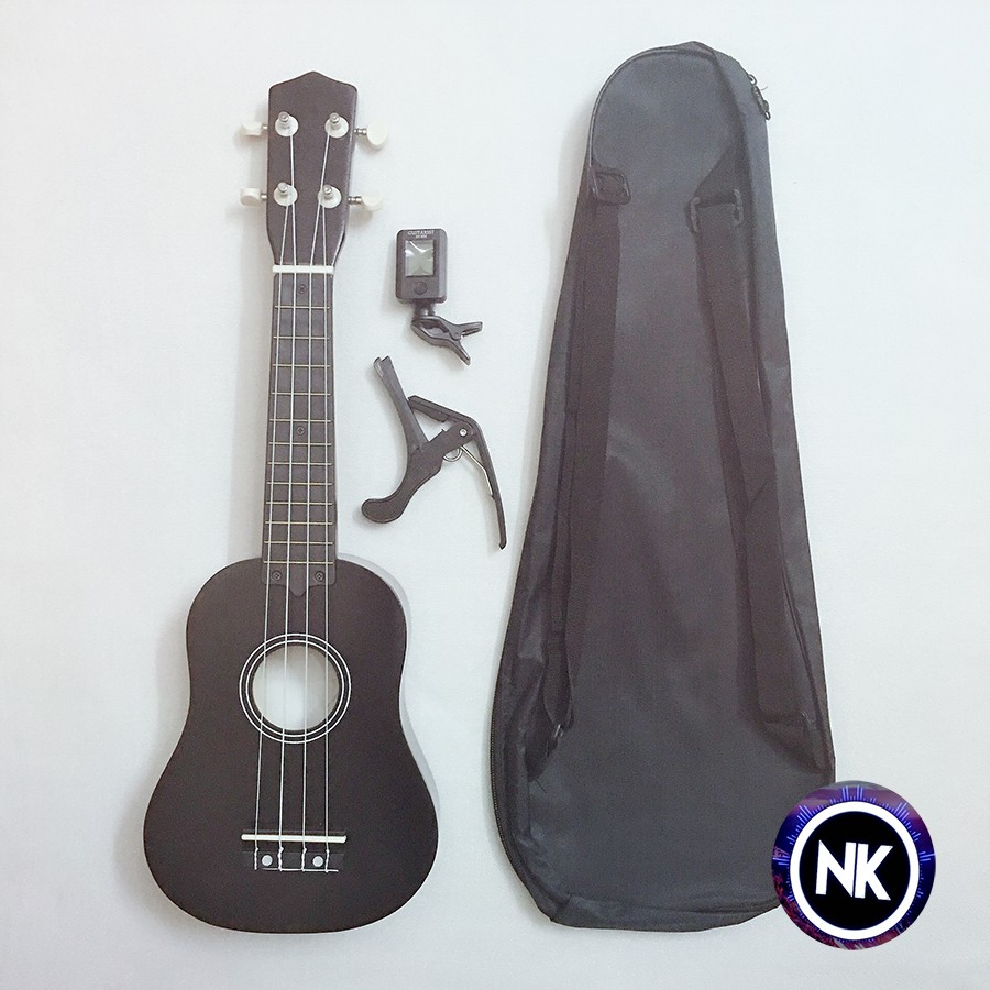 (MUA 1 ĐƯỢC 9) Đàn Ukulele Soprano 21" Full Phụ Kiện + Bao Da + Capo + Tuner + Kèn Kazoo